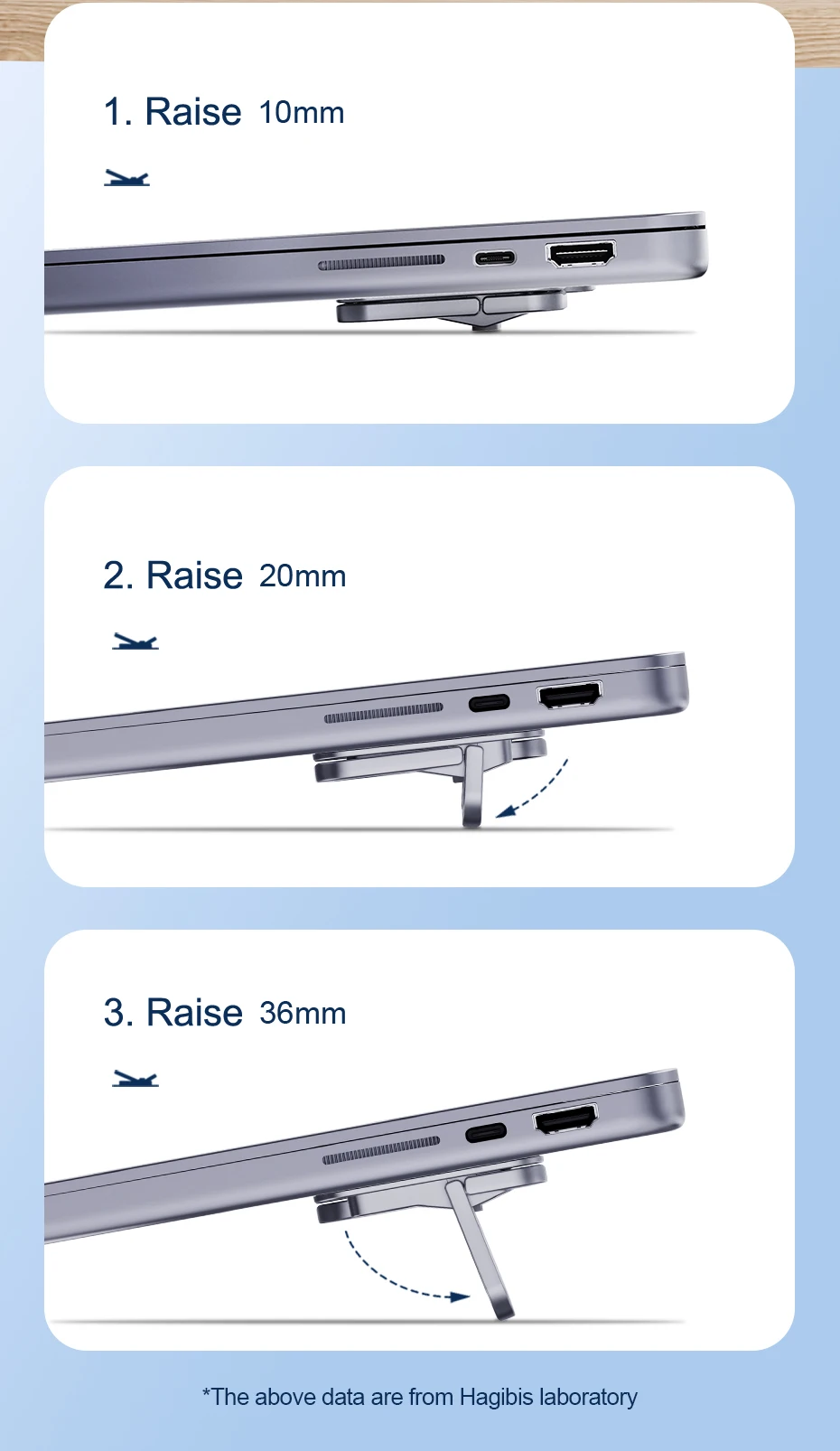 Hagibis dobrável suporte de laptop para teclado