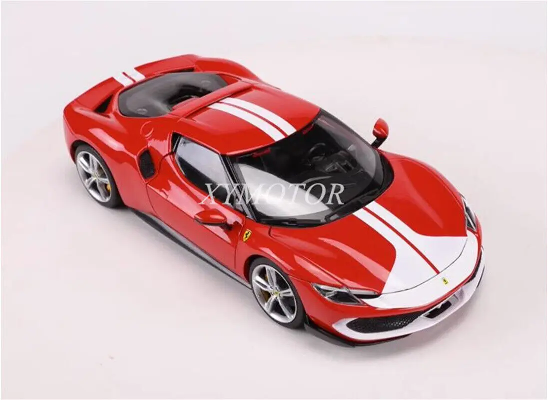 

Maisto 1/18 For Ferrari 296 GTB Sports Car Diecast Model Car Toys Gifts Red/Silver gray Hobby Display Ornaments Collection