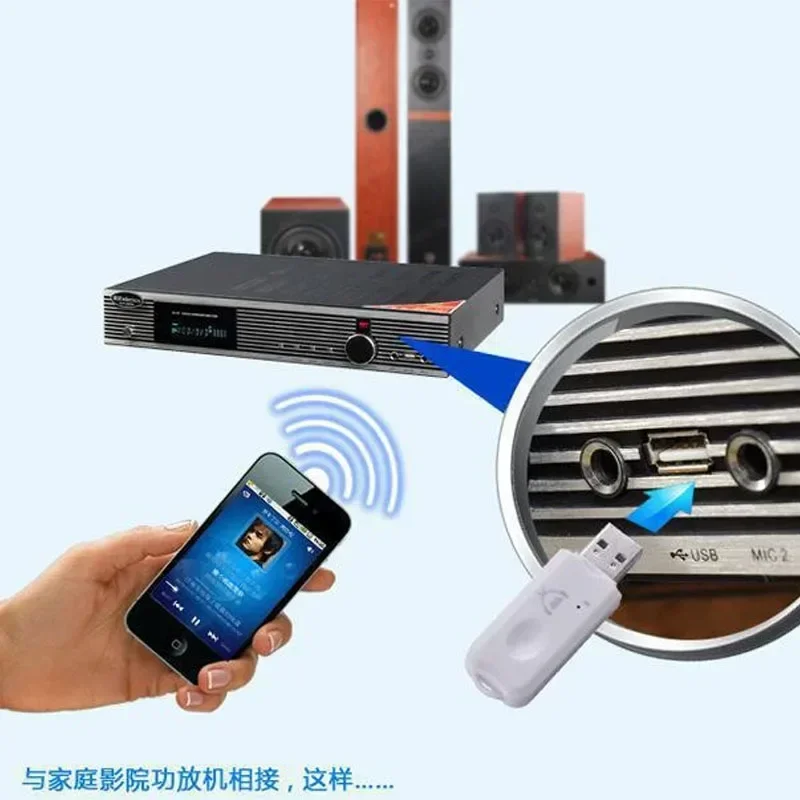 USB Bluetooth-Compatible Stereo Music Receiver Wireless Audio Adapter Music Speaker Receiver Adapter For Speaker For Phone Car