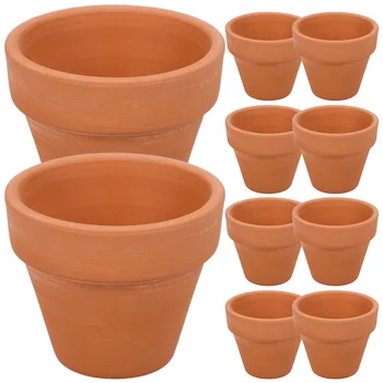 10Pcs 4.5x4cm Clay Pots Terracotta Cactus Flower Containers Smooth Texture Crafts Wedding Favors Mini Plant Pots