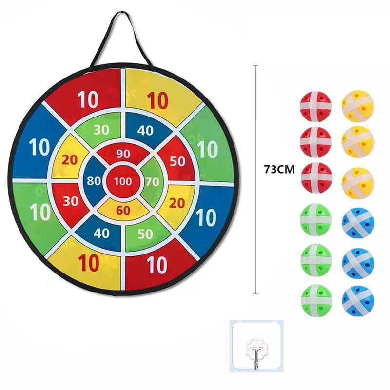 Large Size Double-sided Dart Board Target Sports Game Toys Sticky Ball Dart Target Plate Parent Child Interactive Party Game Toy 5