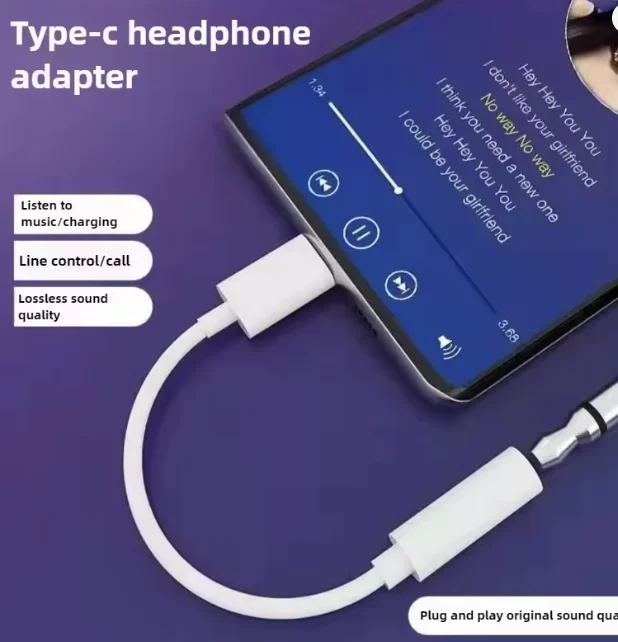 Premium USB-C to 3.5mm Hi-Res Audio Adapter with Portable Design