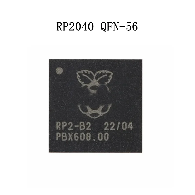 

5pcs RP2040 LQFN-56 QFN-56 Raspberry Pi ARM Cortex-M0 133MHz RAM: 264KB MCU MCU/MPU/SOC Microcontroller IC Chip
