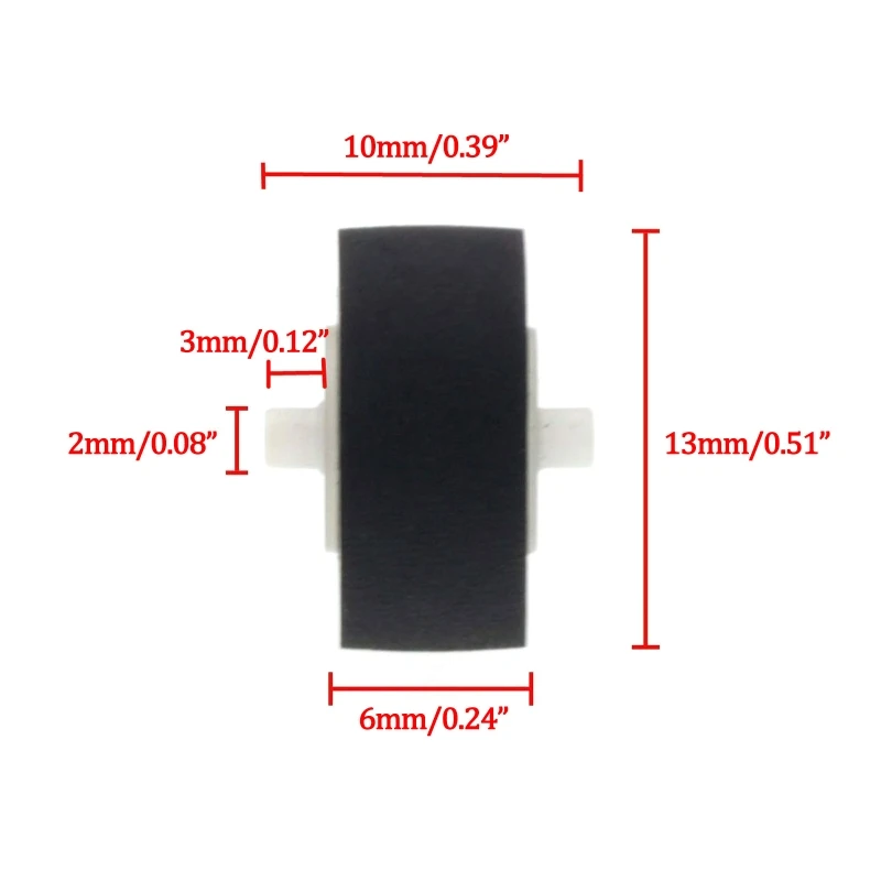 테이프 녹음기 벨트 도르래 휠 롤러, RS-CH770 RS-BX501 악기 액세서리, 13x6x2mm, 5 개