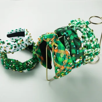 St. Patrick’s Day Shamrock Bling Headband 1