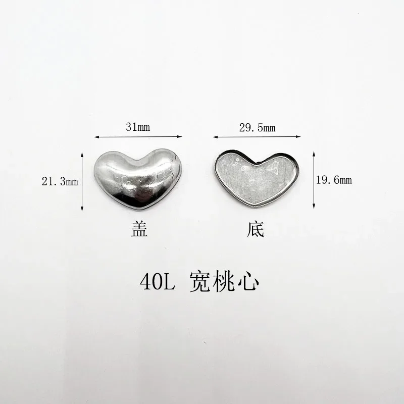 Heart Square Fabric Self Covered Button Flat Back Hair Accessories crapbooking Handmade Craft Button Jewelry Accessories Trim