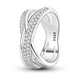 Elegant Women's Sterling Silver Cubic Zirconia Cocktail Ring - 6 (KTR119)