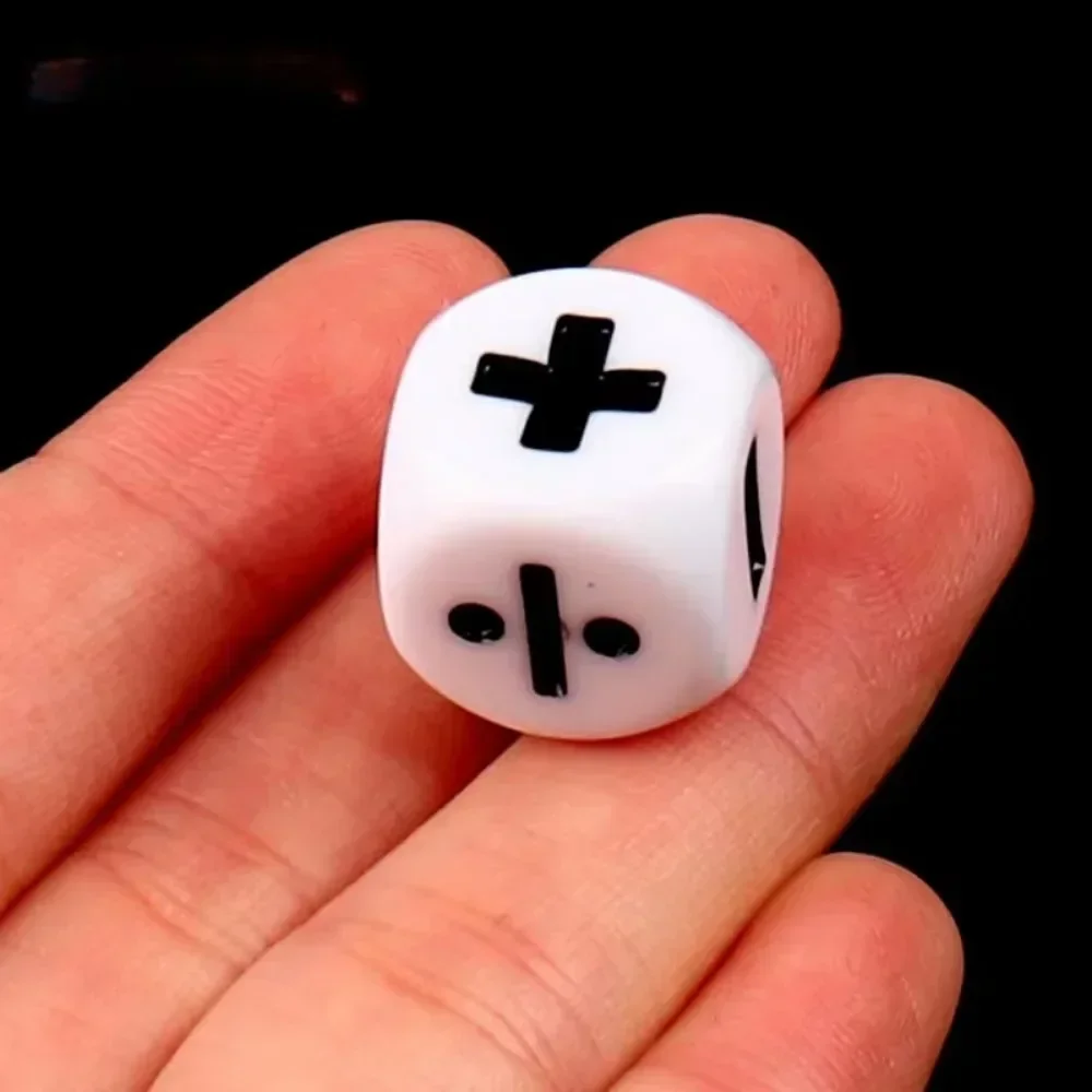 6Pcs 16mm Resin Addition Subtraction Multiplication Division Symbol Dice Math Toys for Kids Operation Props Education Toys