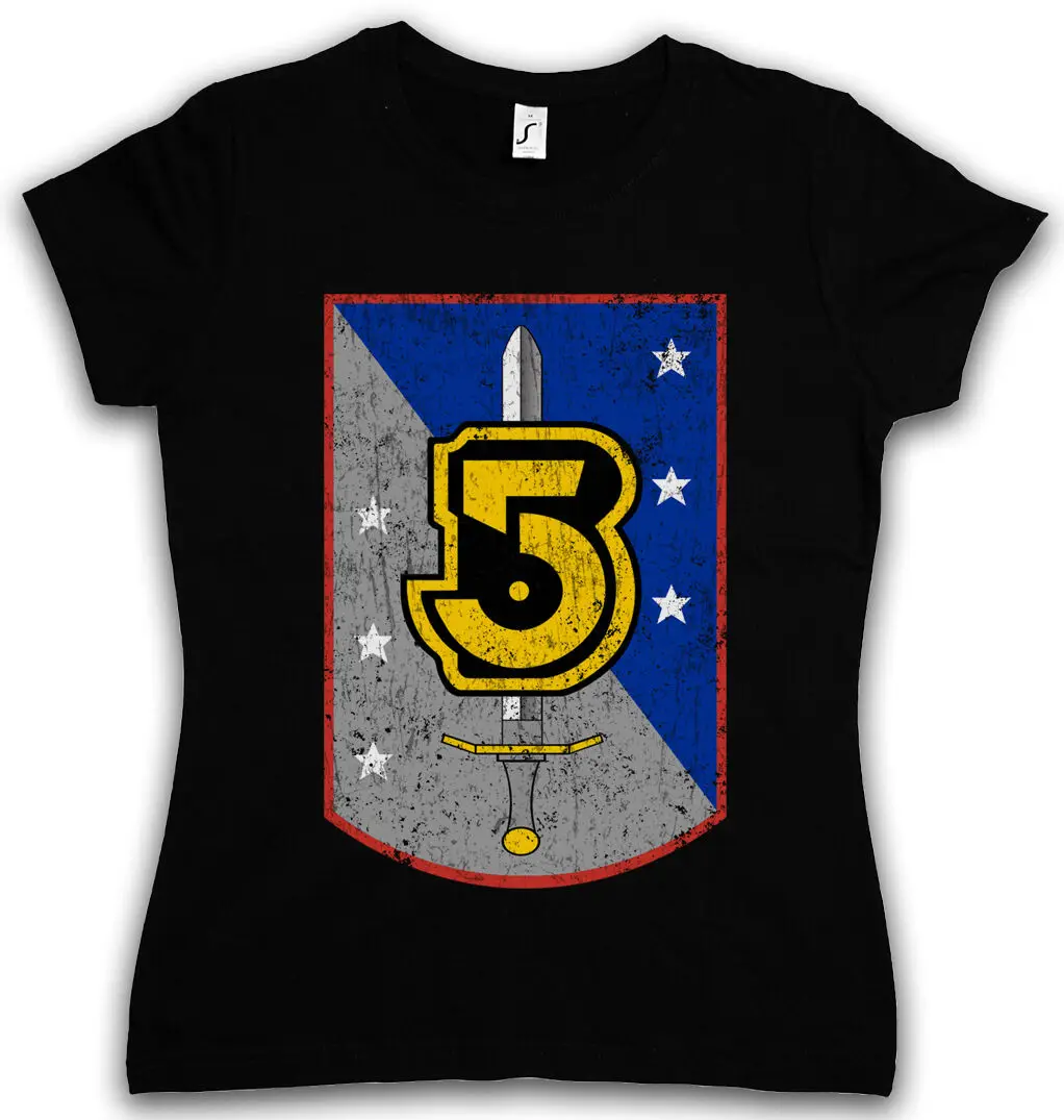 T-Shirt Donna Vintage Army Of Light Logo-Space Center Serie Tv Babylon 5