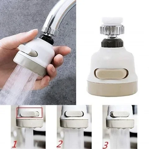

Multi kitchen Faucet connector shower water saver three adjustment universal rotation spatter proof faucet head adapter
