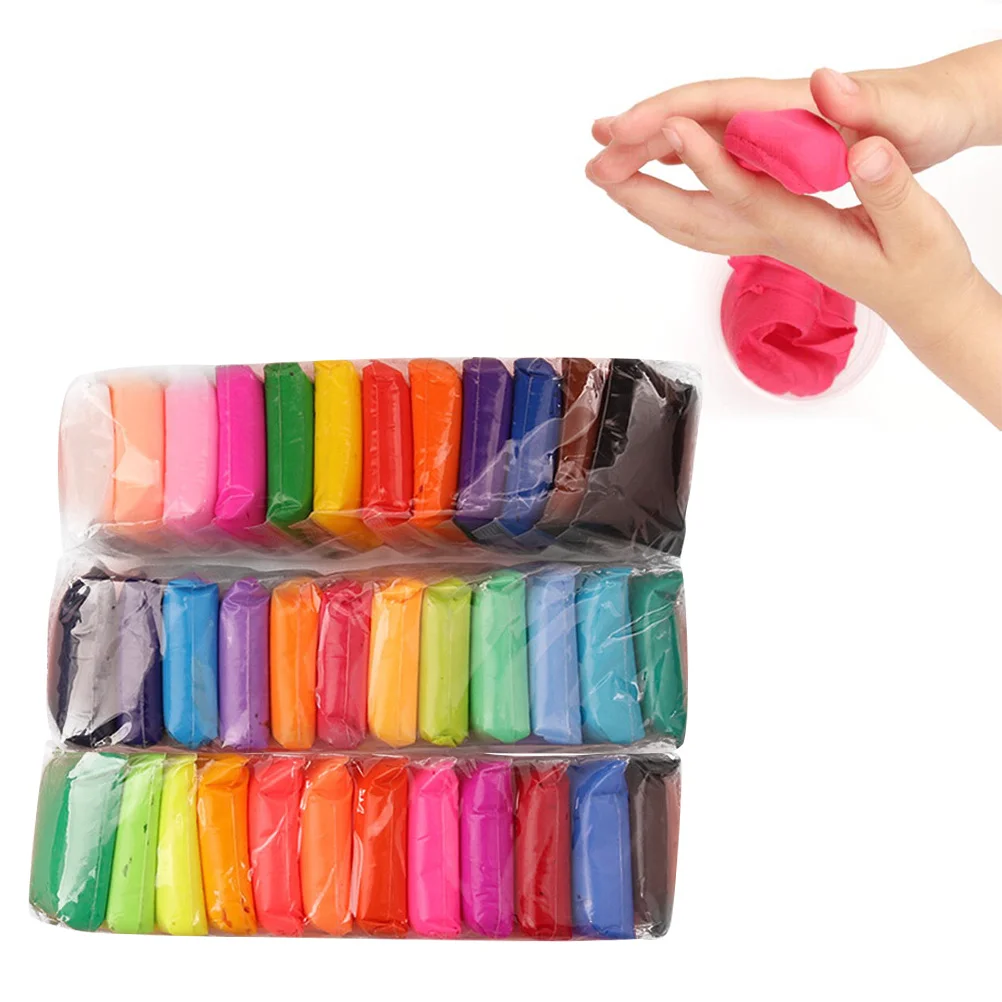 

Color Air Dry Clay Moulding Craft Clay Set For Kids With Tools Children'S DIY Toy Plasticine Clay Crystal Colorful Kids Gifts