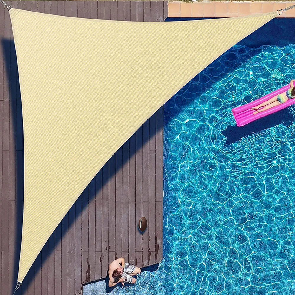 Sombrilla triangular impermeable para exteriores, cubierta de protección para jardín, Patio, piscina, toldo de vela para acampar, 420D