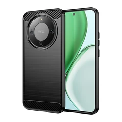 Premium Soft TPU Silicone Carbon Fiber Back Cover for Honor Magic 8 Pro (Black)