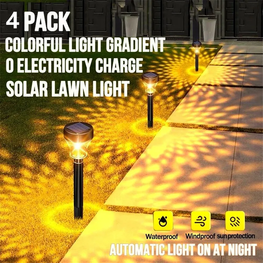 

IP65 Waterproof Solar Garden Light Outdoor 2/4Pcs Solar Ground Insert Landscape Lawn Lamp for Yard Park Path Backyard Decoration