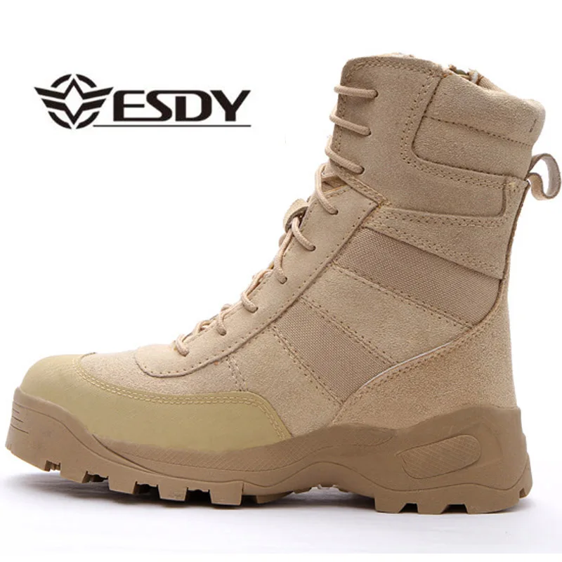 Winter Desert Boots Men's Wearable Breathable Combat Shoe Men Travel Tactical Boots Tactical Boot Size 38-45