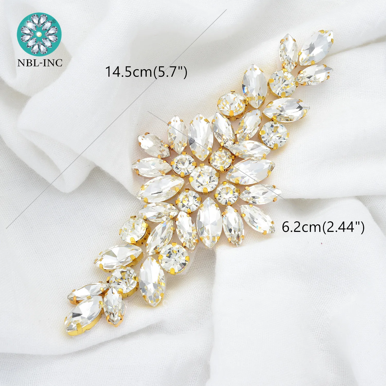 (1PC) Small rhinestone crystal Appliques patch iron on silver gold hand beaded applique for dress shoe accessory sewn on WDD0736 