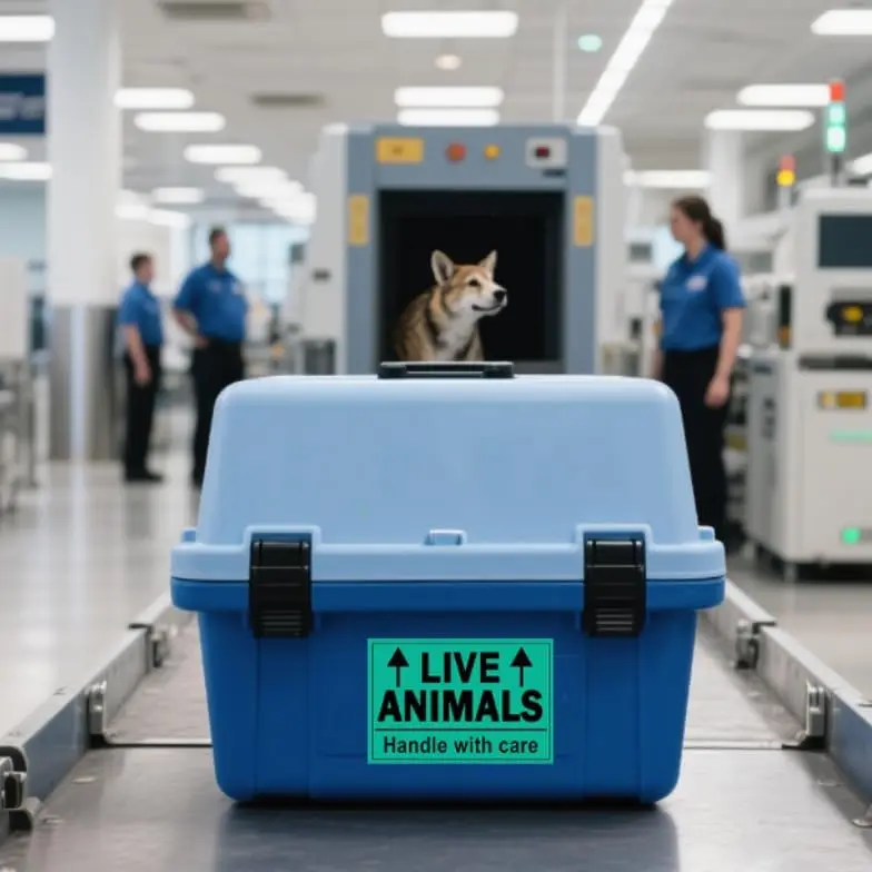 Remarkable Live Animals Please Handle with Care Stickers,2 X 3 Inch Fluorescent Fragile Shipping Label Stickers for Shipping and
