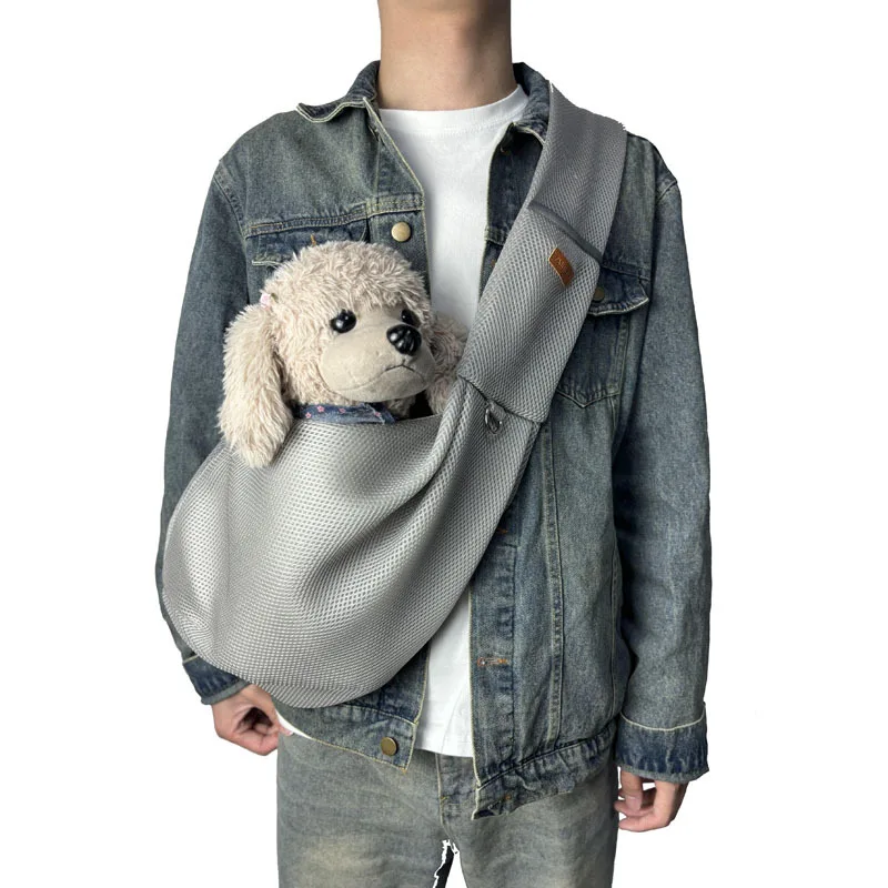 Mesh Polyester Breathable Dog Bag Pet Crossbody Shoulder Bag Outdoor Travel Portable Cat Puppy Sling Tote Carrying Supplies pet carrier bag pet carrying bag pet backpack pet supplies pet accessories