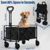 4-Wheel Foldable Garden Handcart | Heavy-Duty Cargo Transport w/ One-Hand Carry | Portable Foldable Design for Easy Storage 4