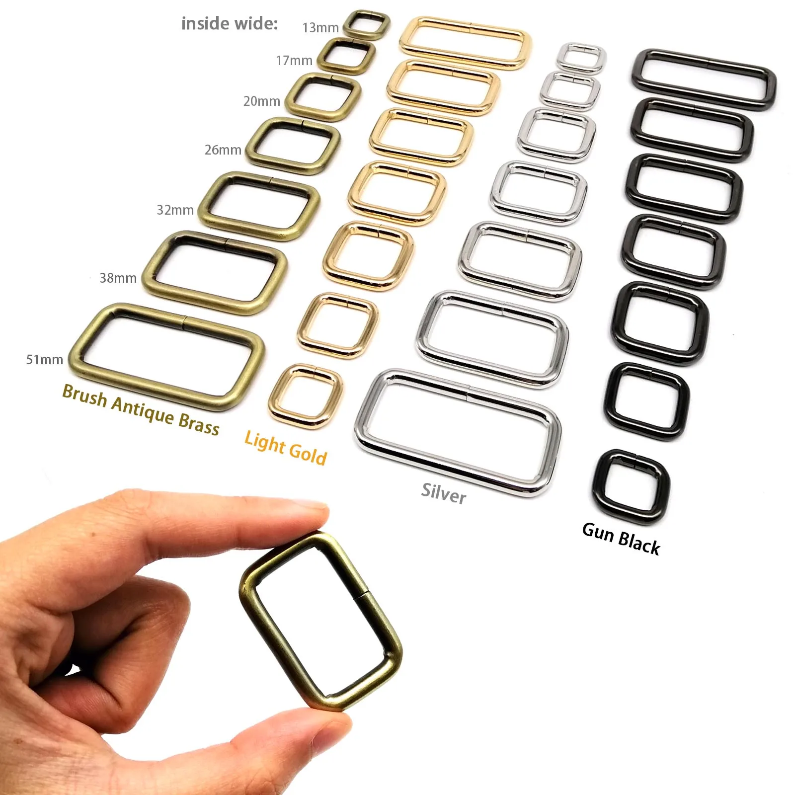 Pack De 2 Boucles Pour Sangle De 38 Mm De Large, En Noir, Boucles à