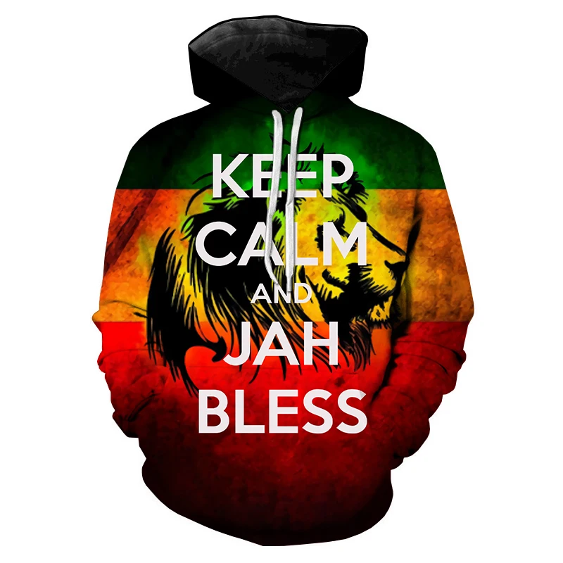 

Men's Women's Jah Bless 3D Printing Hoodie Fashion Casual Cool Oversized T-Shirt Reggae Music Bob Marley Sweatshirt Hoodie