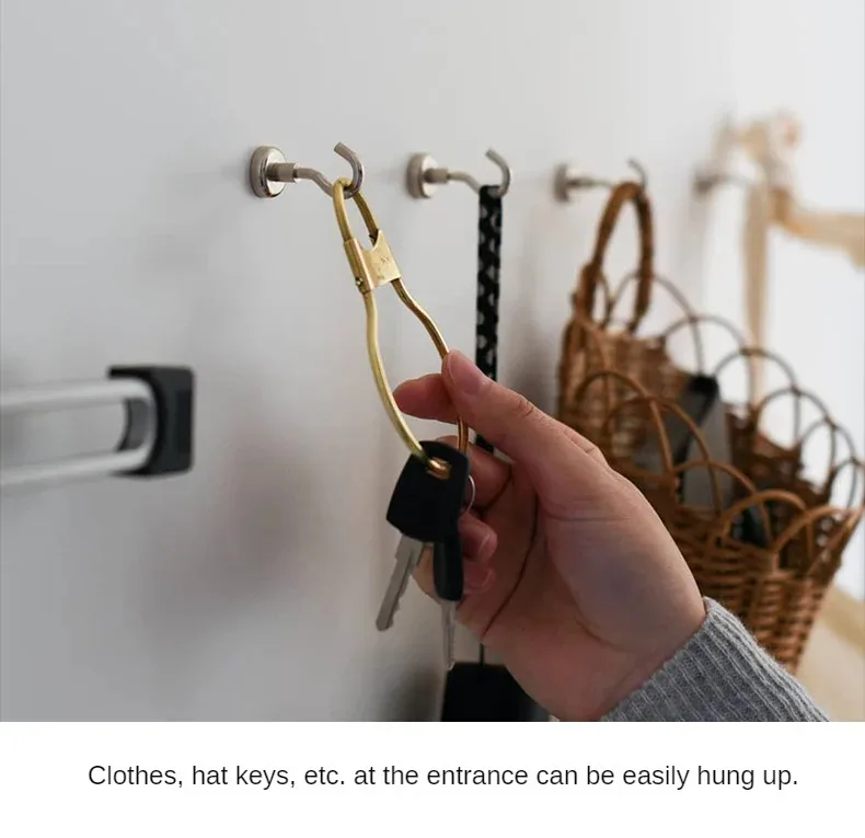 1-8PCS Strong Neodymium Magnetic Hook Hold Up To 12kg 5Pounds Diameter 20mm Magnets Quick Hook for Home Kitchen Workplace Etc