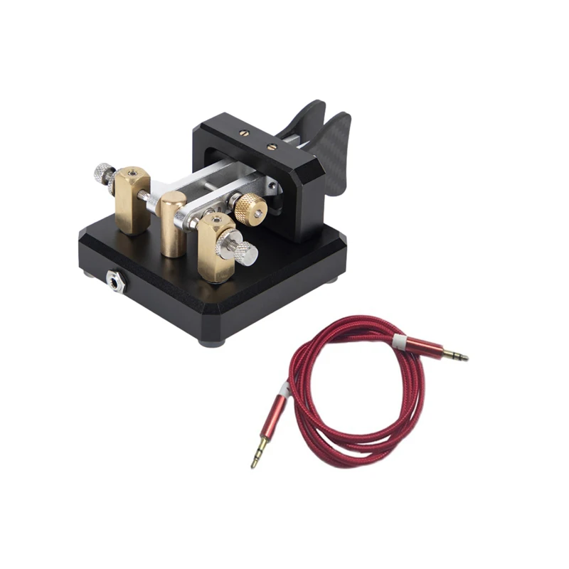 

Shortwave CW Transmitter Telegraph Key With 1m Cable Dual-Paddle Automatic Morse Code Key Automatic Morse Keyer CW Key