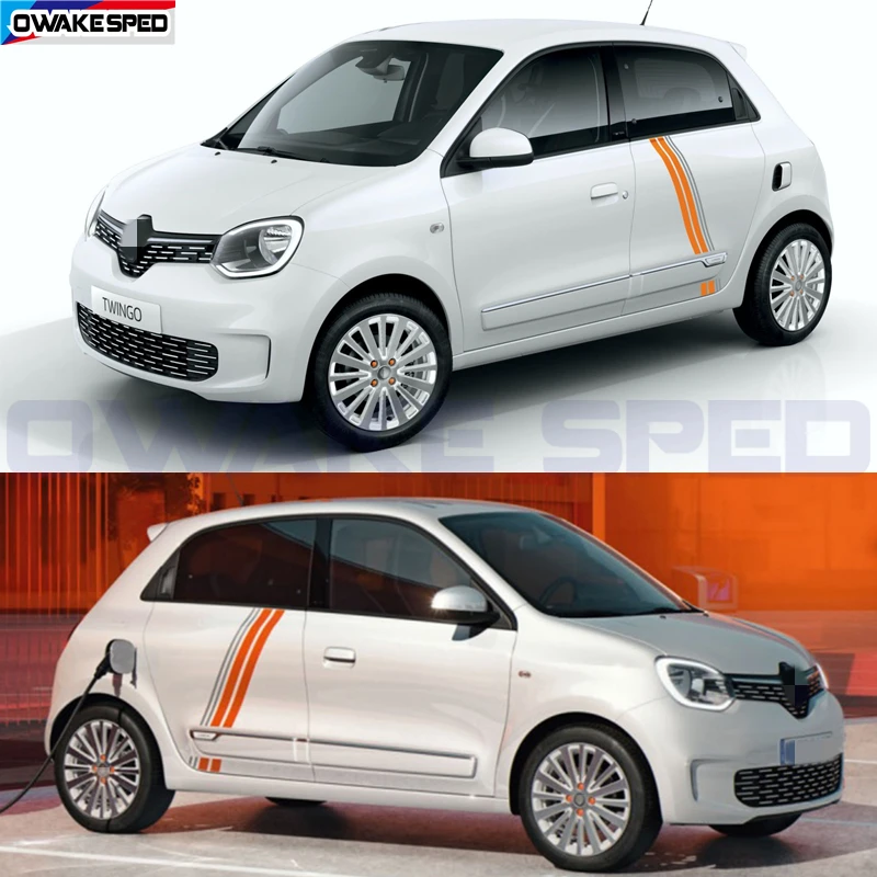 2PCS/Lot Racing Lines Car Stickers For Renault-Twingo Sport