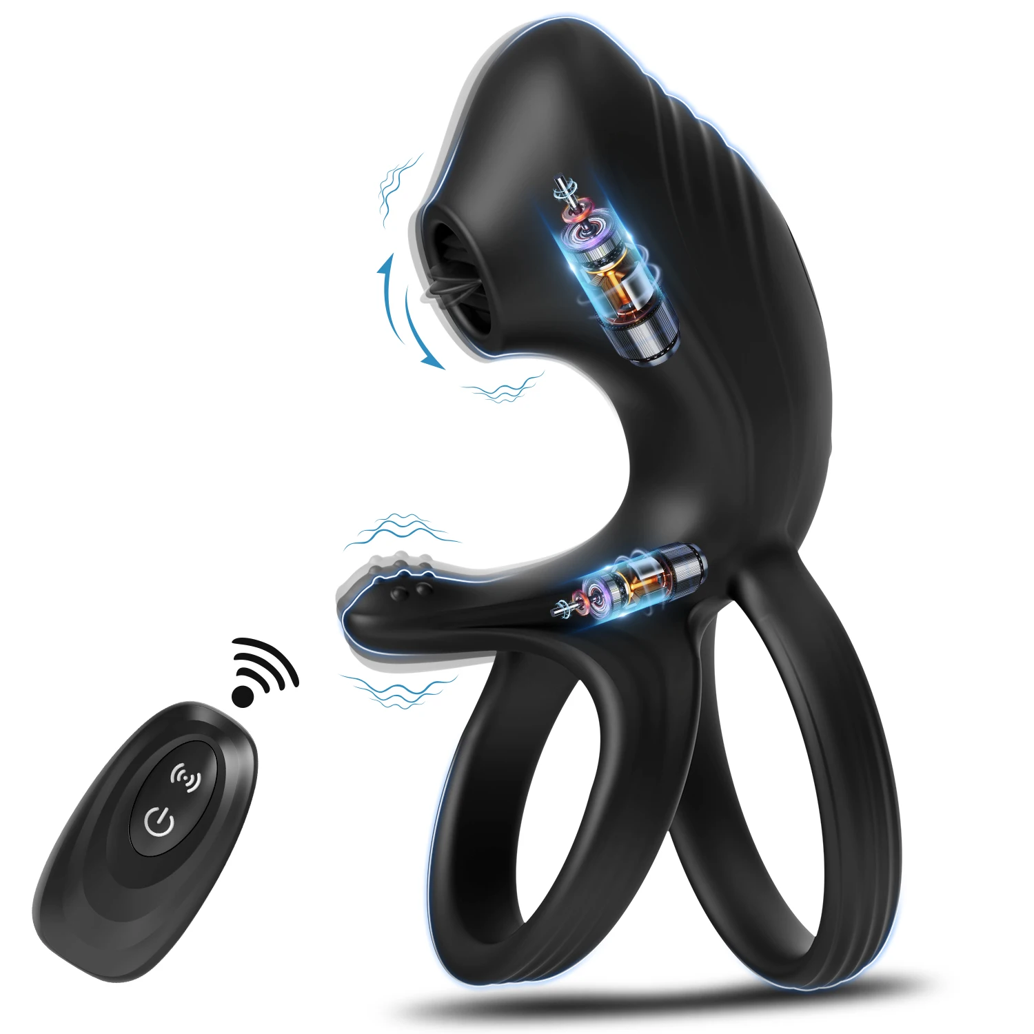 Vibrierender Penisring, Penishülle mit robustem Lecken, Klitorisstimulator, Penisring, Vibrator, Paare, Sexspielzeug für Erwachsene für Männer und Frauen