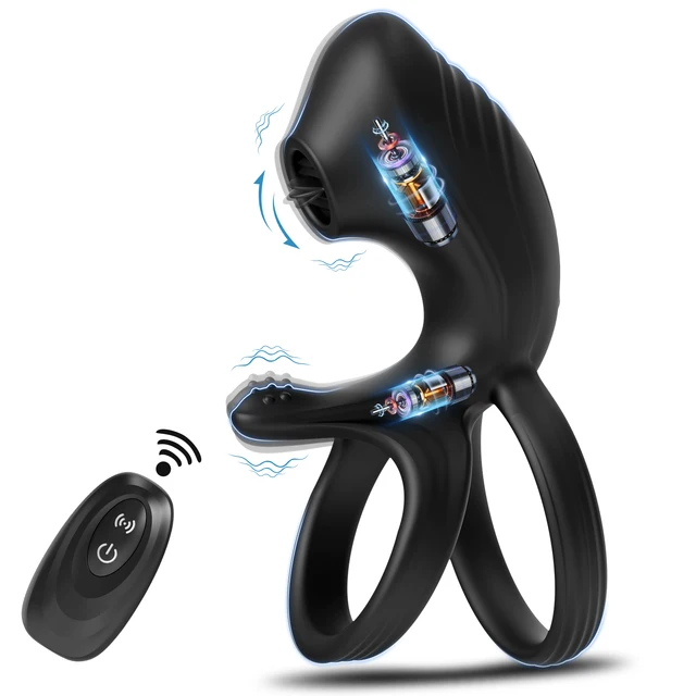 Vibrierender Penisring, Penishülle mit robustem Lecken, Klitorisstimulator, Penisring, Vibrator, Paare, Sexspielzeug für Erwachsene für Männer und Frauen