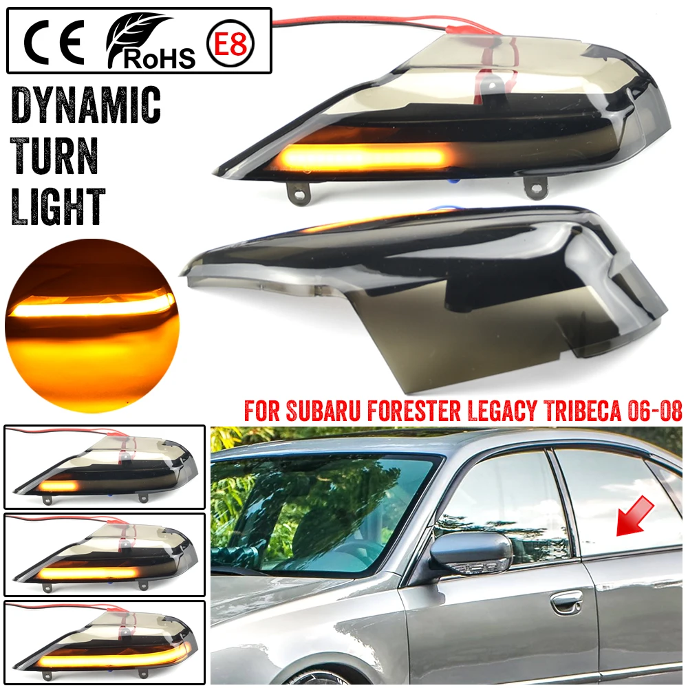 Sequential Side Mirror LED Dynamic Turn Signal for Subaru Forester Outback Legacy Tribeca Impreza wrx sti Sedan