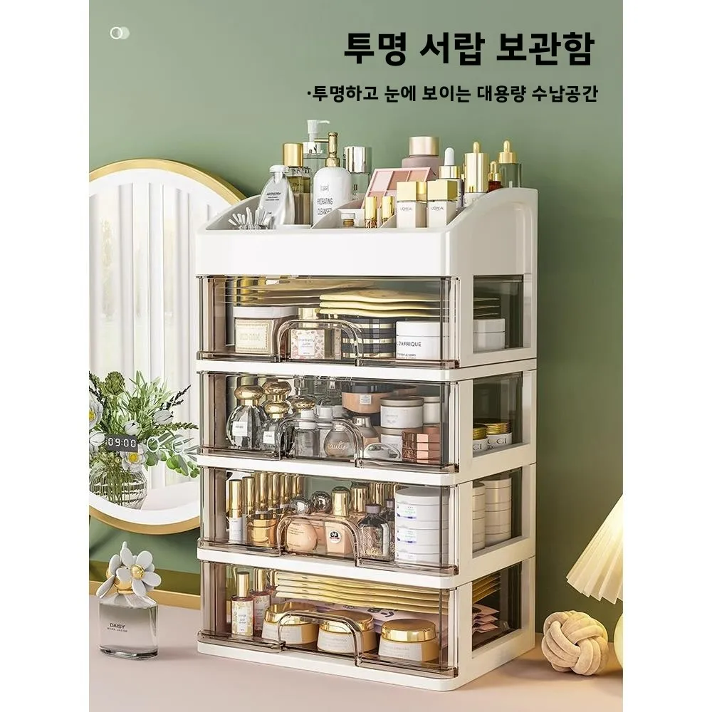데스크탑 정리함 사무용품 화장품 보관 서랍형 플라스틱 박스 홈 패브릭 브랜드 슈케 제품 코드 54879