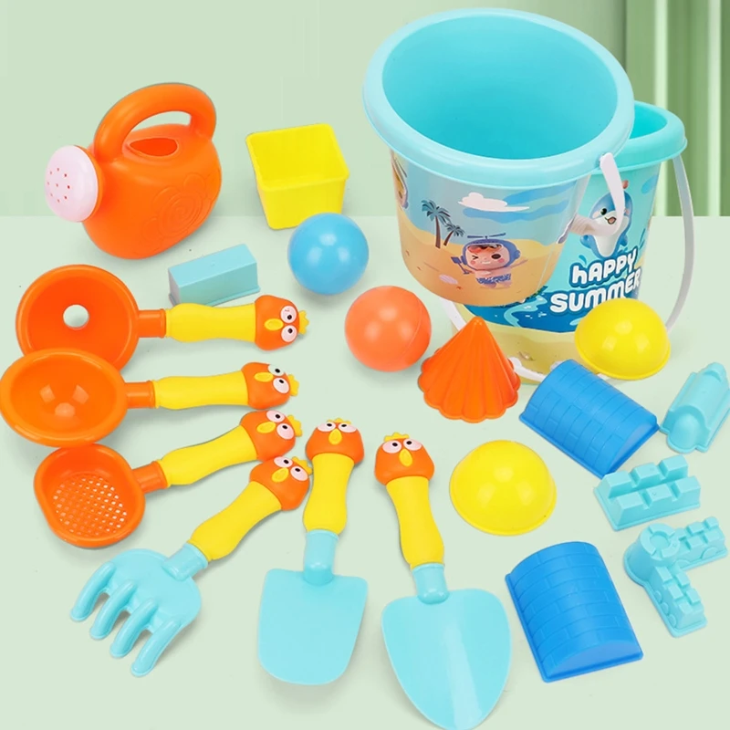 

Beach Toy Outdoor Sand Play Castle Mold Toy Bucket Shovel Funny Sandcastles Toy Bath Water Play Toy Kids Educational Toy