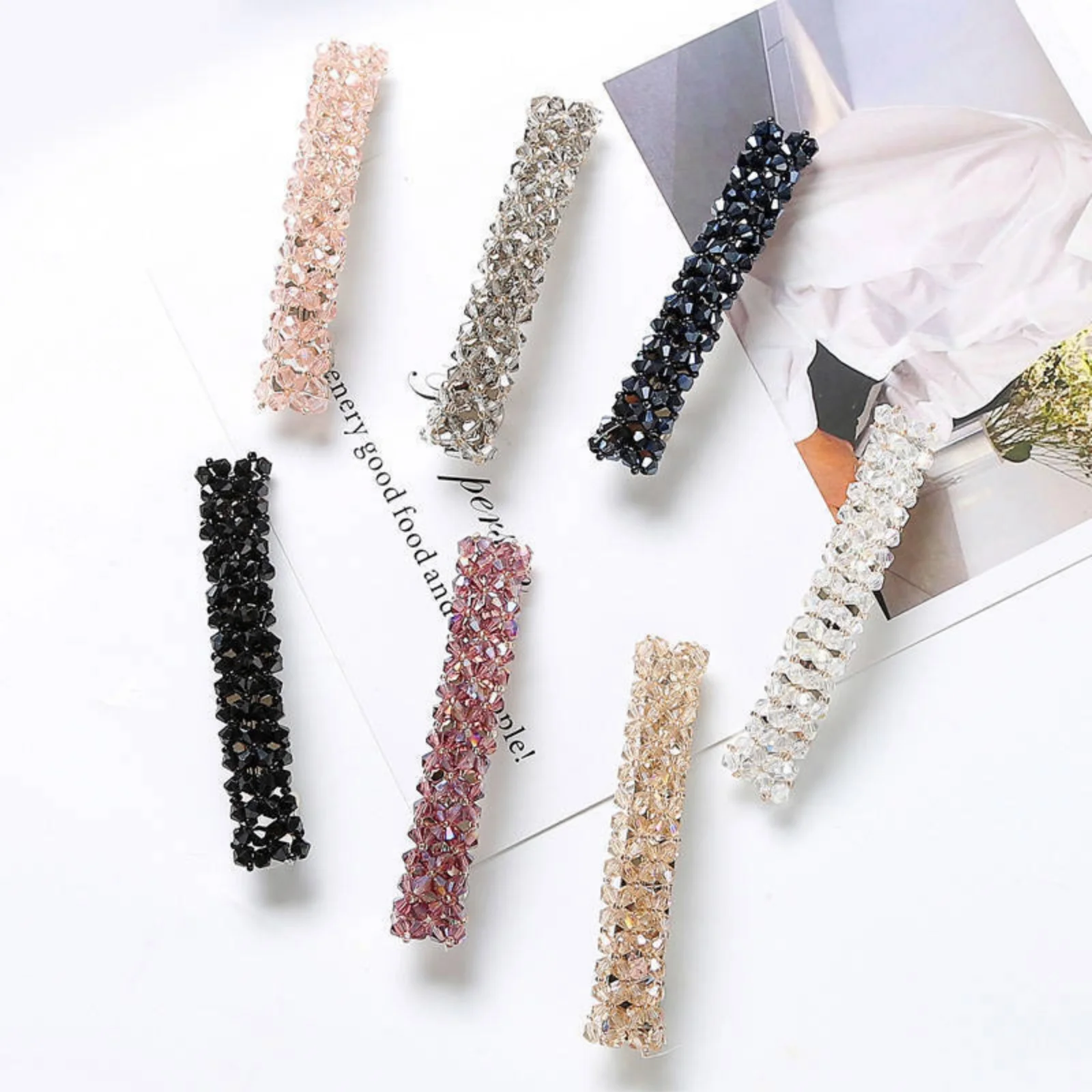 1PC Colorful Rhinestone Hair Clips: Sparkling Crystal Barrettes for Women, Trendy Hair Accessories to Elevate Any Look