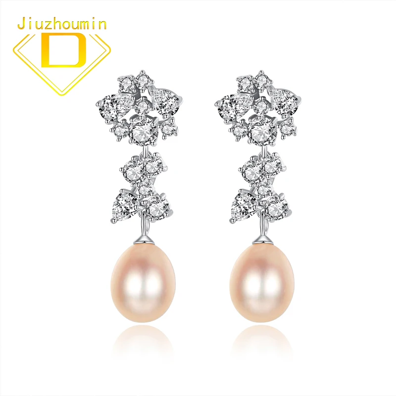 

925 Sterling Silver Women's Earrings, Freshwater Pearl, Elegant and Generous Earrings, Dinner Accessories, Wedding Gifts