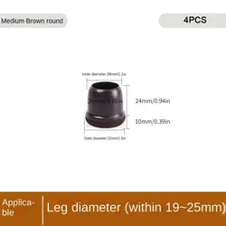 Premier TPE Non - Slip Table Leg Protectors with Felt Floor Pads, Set of 4 (6)