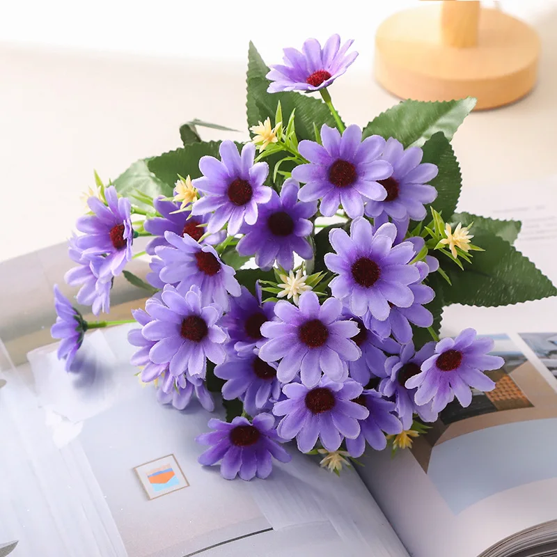 Artificial Daisy Gerbera Chamomile Flower Bouquet for Wedding and Home Decoration
