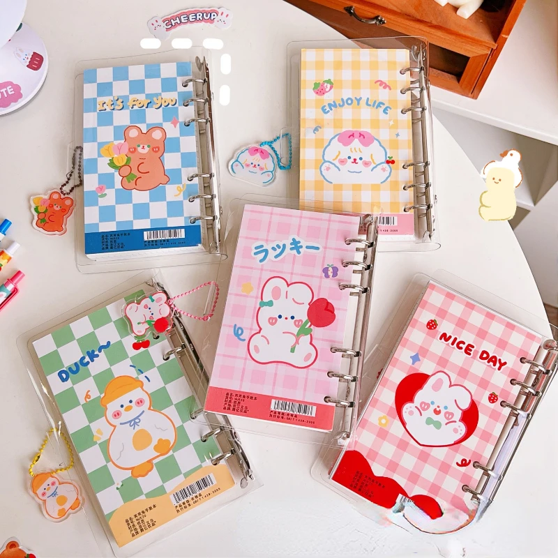 kawaii journal binder activity page account book girl heart coil diary ins  school student removable notebook notepad notebook - AliExpress