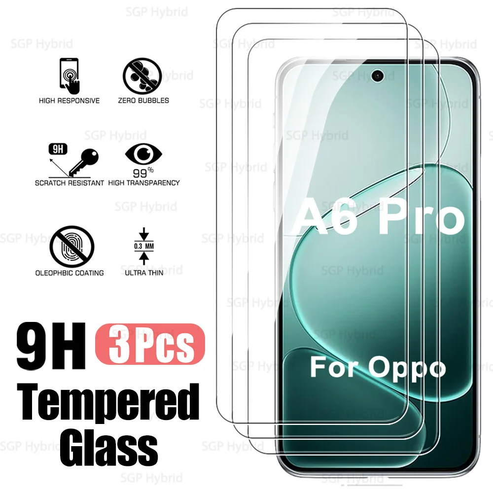 For Oppo A6 Pro 4G 5G Glass Screen Protector 3Pcs For oppoA6Pro oppo A 6 OppoA6 Pro A6Pro Tempered Glass HD Protect Film CPH2781