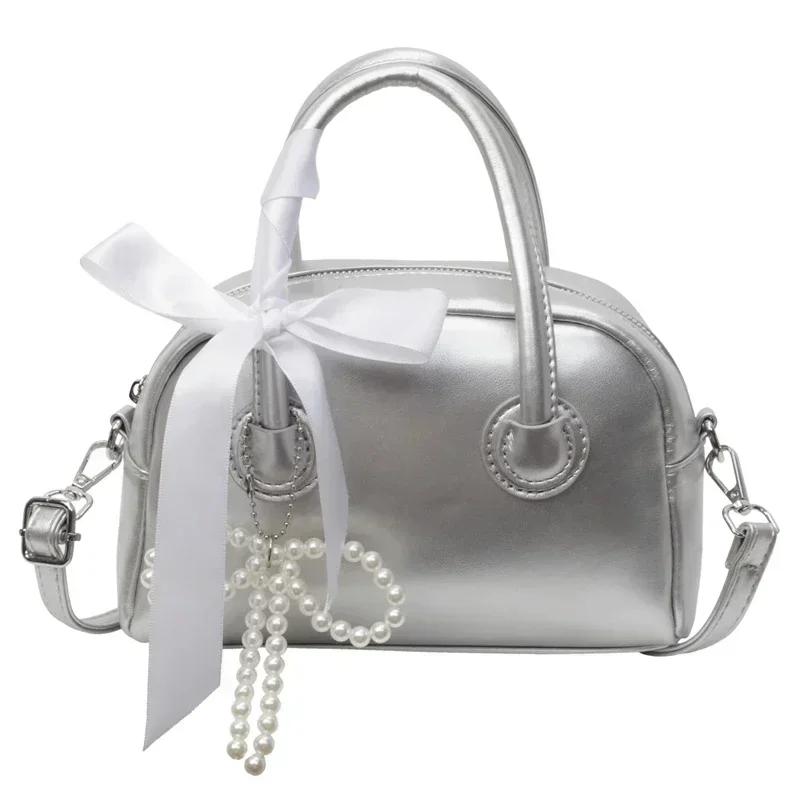 thumbnail image 1 of Bolsos de mano con asa superior y cremallera de PU a la moda con hilo de coser, bolsos de hombro con compartimento interior de alta calidad 2024 para mujer, bolso de mujer, 1 of 5