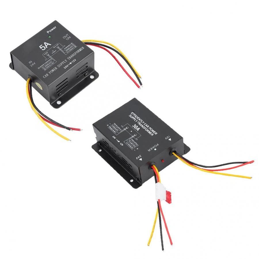 Dc Voltage Reducer 24v Step Down To 12v 15 A 30a Audio Navigation Reduce Device For Trucks Buses 24 V Converter To 12 V Car Inverters Aliexpress