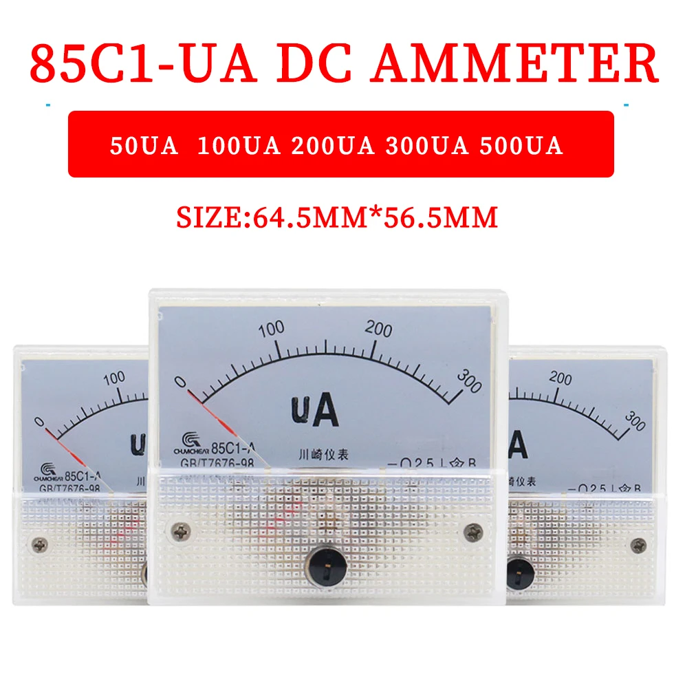

85C1 UA DC pointer voltmeter meter Plate table 85C1-V series 50UA 100UA 200UA 300UA 500UA