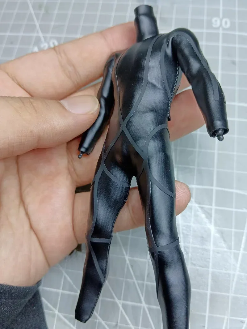 1/12 Scale Black Tight Patterned Jumpsuit Model for 6'' Shf(no Body)