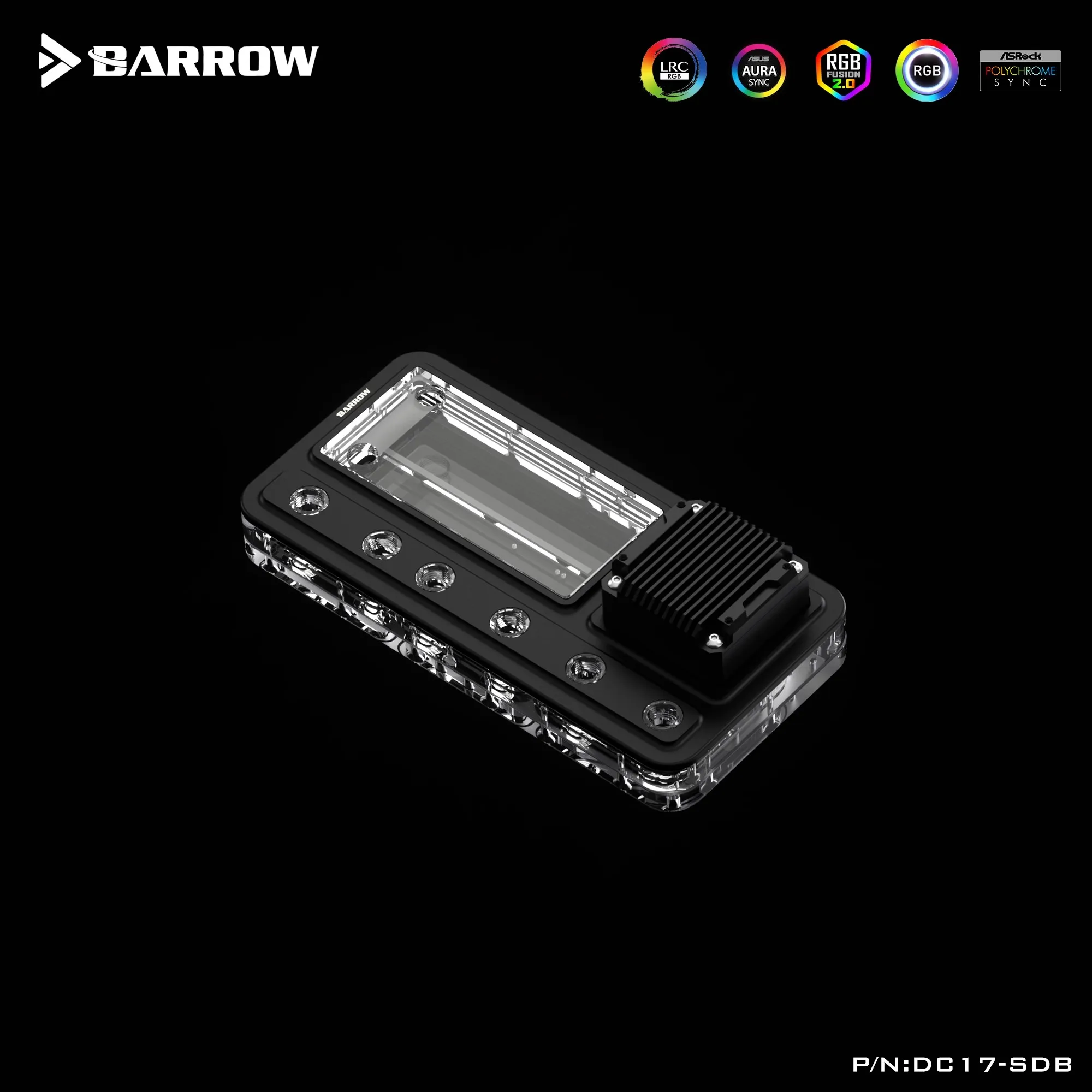 BARROW Acrylic Distro Plate / Board for PC Cooler System Case / Fit Hard Hose Tube Combo DDC Pump DC17-SDB 120/240/360