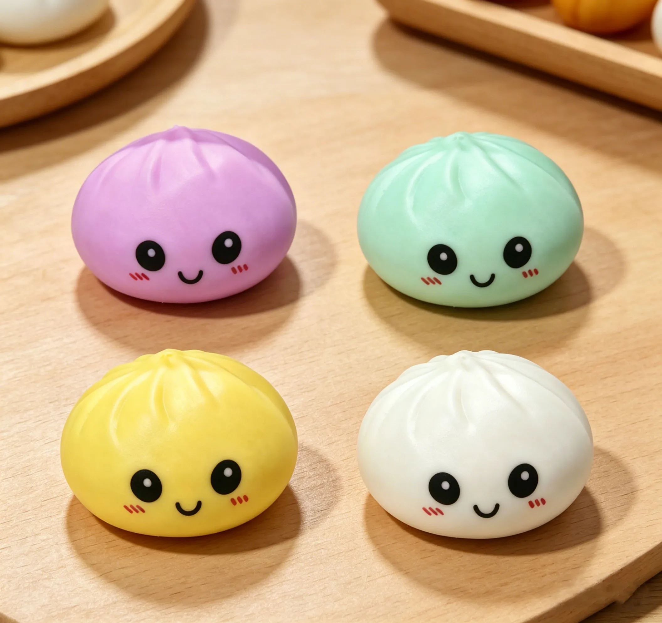 Glitter Dumpling Squishy - Colorful Stress Relief Toy 4