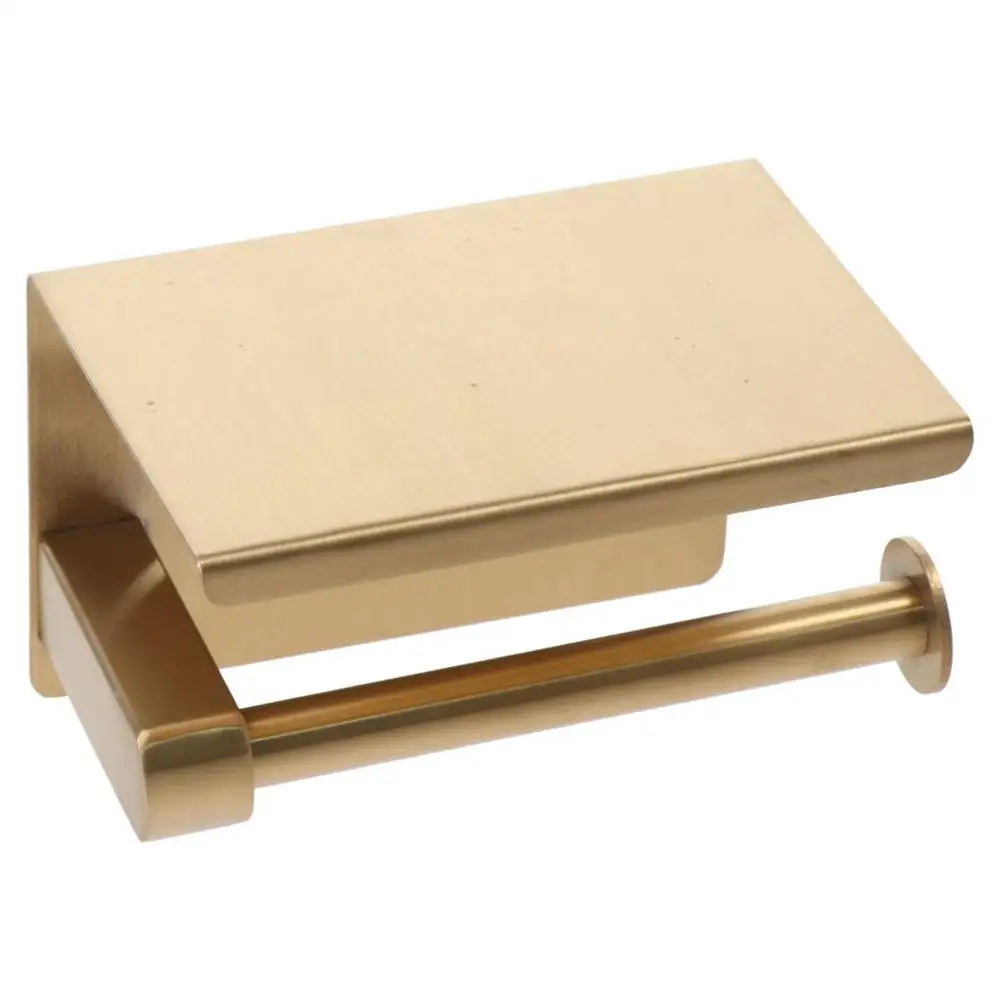 Stainless Steel Toilet Paper Holder Drilling Wall Mounted Modern/Fashion Wall Mounted Phone Shelf Gold Storage Shelf Washroom toilet paper holder,toilet paper rack,toilet roll holder