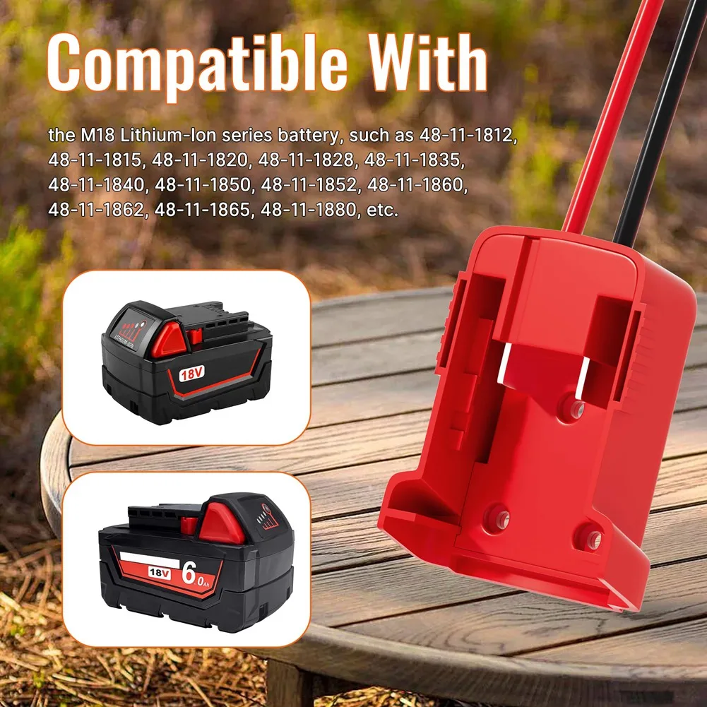 Jumper Cable Clamps for Milwaukee M18 18V Battery Jumper Starter,8AWG Portable Battery Starter for Power Tool