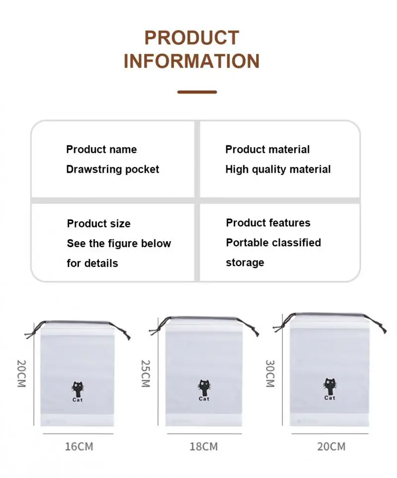 Portable Shoe Storage Organizer Travel Storage Bag Waterproof Transparent Plastic Storage Bag Drawstring Eco Bags Cosmetic Bags 12 S852a83746361479dadacd7a1a49b84117