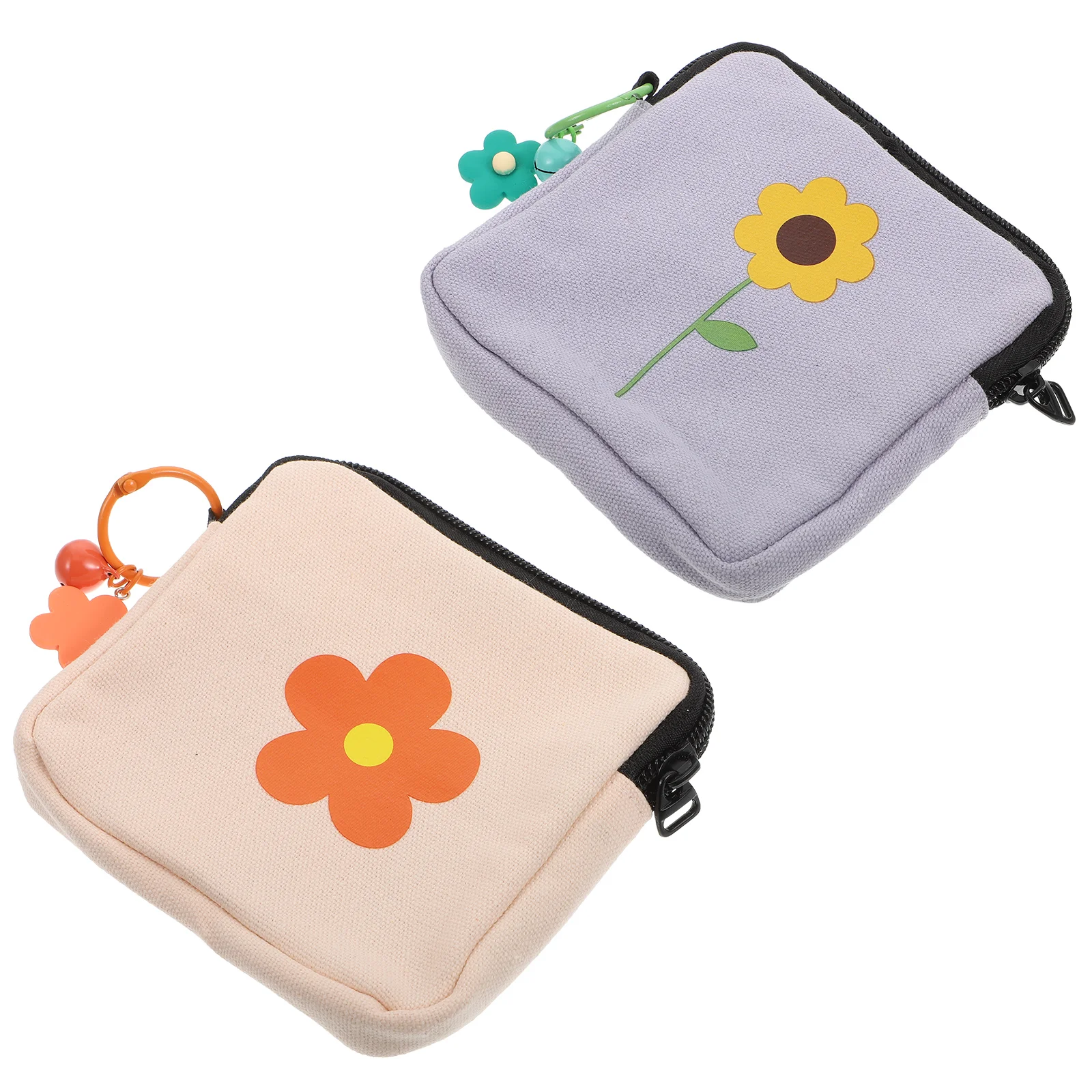 

Sanitary Napkin Storage Bag: 2pcs Portable Sanitary Napkin Pads Storage with Zipper Feminine First Period Bags for Teen