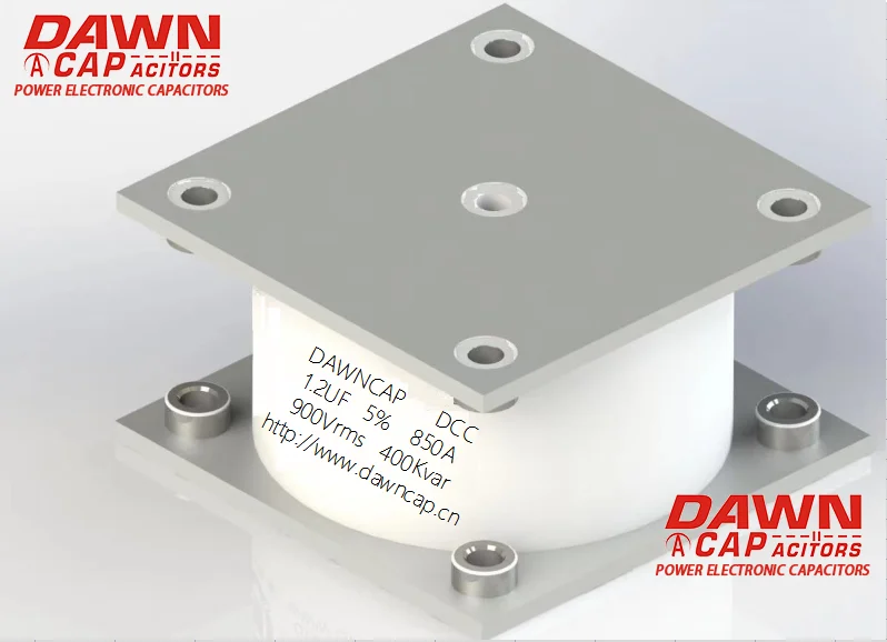 DAWNCAP  DCC-5H  1.2UF  900V  850A  400KVAR  Water cooled large current  Big Current  Resonant  Capacitor  78*78*34MM dawncap dcc 5h 10uf 400v 700a 400kvar water cooled large current big current resonant capacitor 78 78 34mm